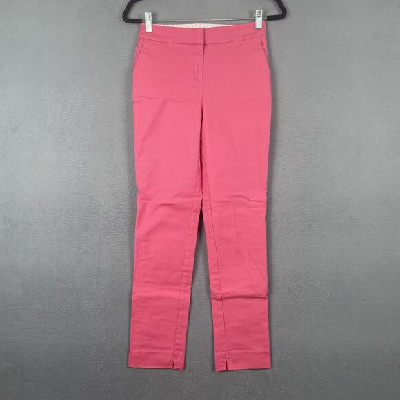 Boden Pants Womens US 2R Pink Cropped Slim Fit Stretch Cotton Blend Casual Work - Picture 1 of 11